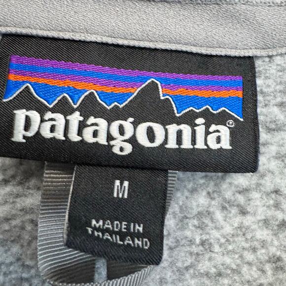 Patagonia Women's Better Sweater 1/4-Zip Fleece Sweatshirt Birch White Grey M - Picture 10 of 11